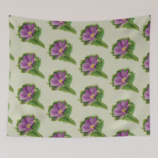 Item preview, Purple Cosmos Flower Watercolour designed and sold by Nicky Rollings.