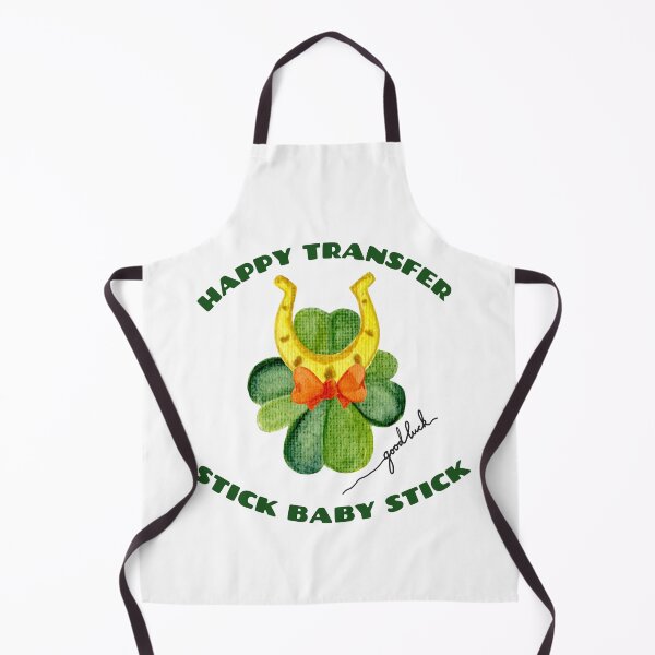Item preview, Happy transfer stick baby stick for transfer day lucky clover a red bow and horseshoe for fertility treatment designed and sold by Lady-Frost.