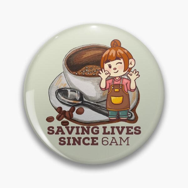 Item preview, Saving Lives Since 6am Coffee Barista. For a barista, for a waiter, for a coffee shop. designed and sold by Wentoo.