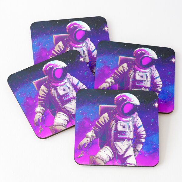 Item preview, Lone Astronaut in a Cyberpunk Galaxy designed and sold by print-et-al.