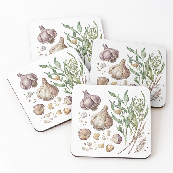 Item preview, Garlic & Herbs Botanical Print  designed and sold by MAIMIAM.