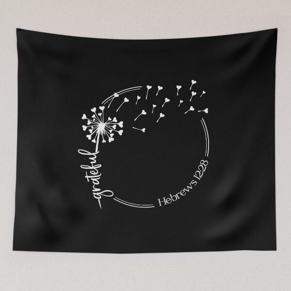 Item preview, Christian Dandelion design - grateful - Hebrews 12:28 designed and sold by simplydesignart.