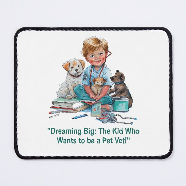 Item preview, "Inspiring the Next Generation of Veterinarians: Kid Vet Design!" Cute Cartoon little vet watercolor for gift designed and sold by The Commitment.