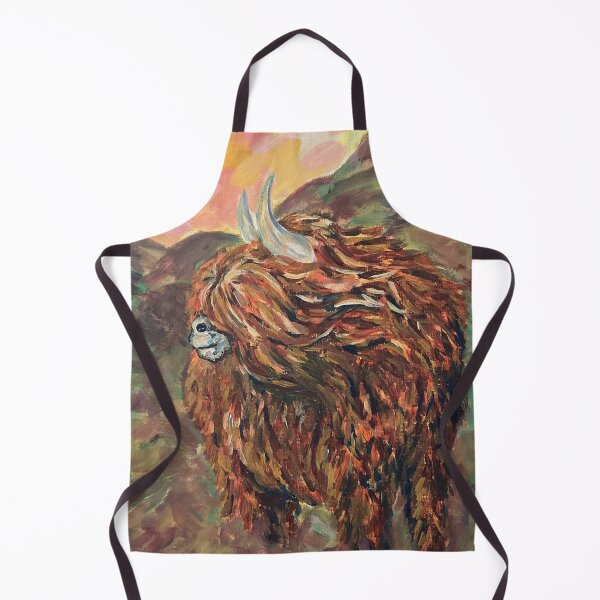 Item preview, Shaggy Cow Painting at Sunrise designed and sold by pennypaintsart.
