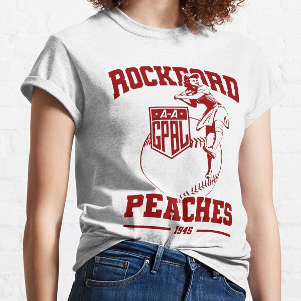 LaughingDonkeys 1945 Rockford Peaches Baseball Team - Funny Humor Tee - XS-6X - Soft Blend Adult Unisex Soft T-Shirt