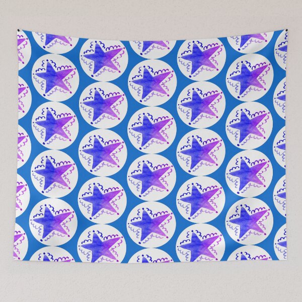 Item preview, Blue star hand drawing | Watercolor blue painted star  designed and sold by lausn.