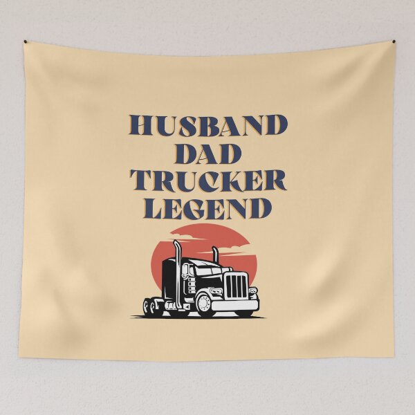 Item preview, Husband Dad Trucker Legend Retro Art designed and sold by Abhitha Mohan.