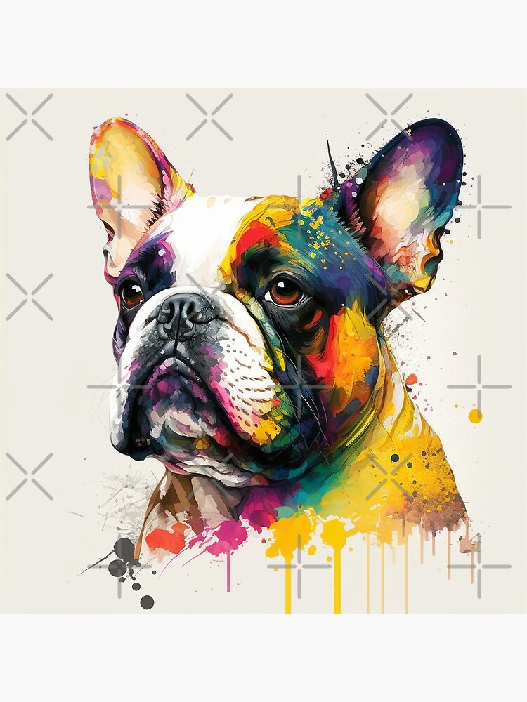 Abstract French Bulldog Poster for Sale by Tommy Pedersen | Redbubble - ポスター