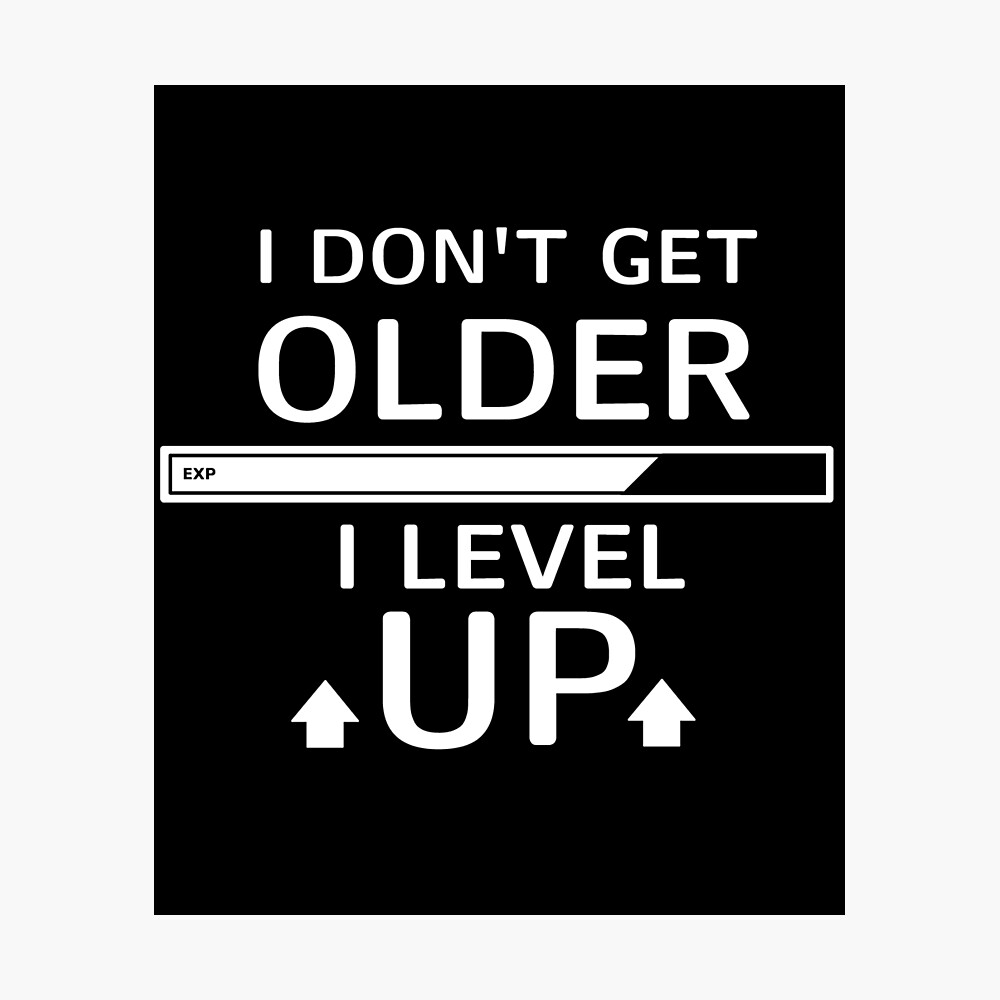 Poster I Level Up Gamer Anniversaire T Shirt Cadeau Par Noritees Redbubble