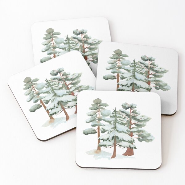 Item preview, drawing of three snowy trees designed and sold by JAG2B.