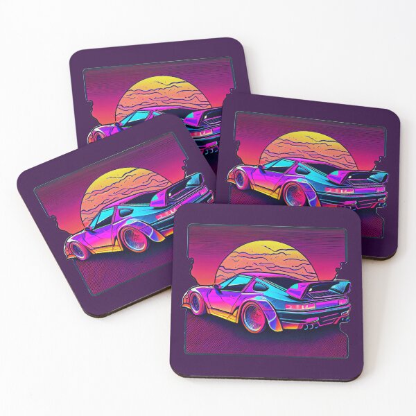 Item preview, Retro Synthwave Sports Car Purple Color designed and sold by Joyfulimaginery.