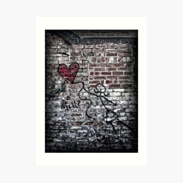fly me to the moon...( Street art, Chesterfield, Derbyshire, England, UK) Art Print