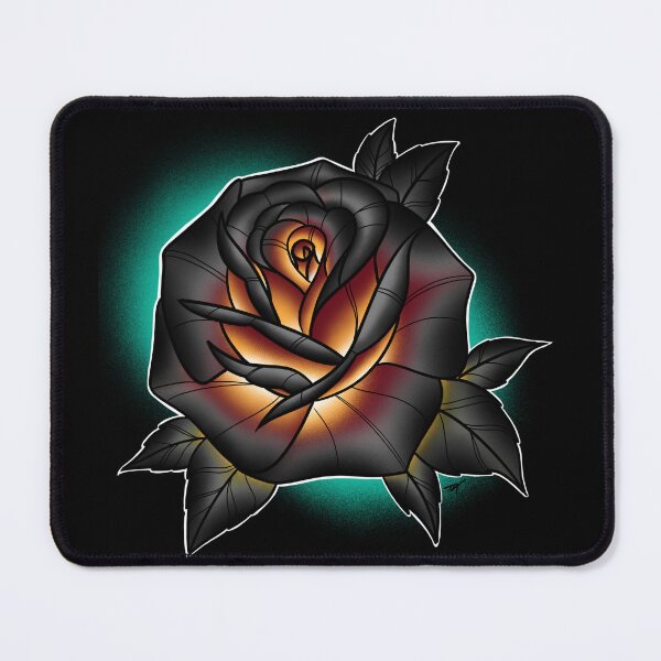 Item preview, Burning Rose - Neo traditional designed and sold by TracciKingArt.