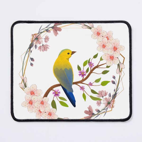 Item preview, Geometric Flower Framed Bird designed and sold by EastGhostDesign.