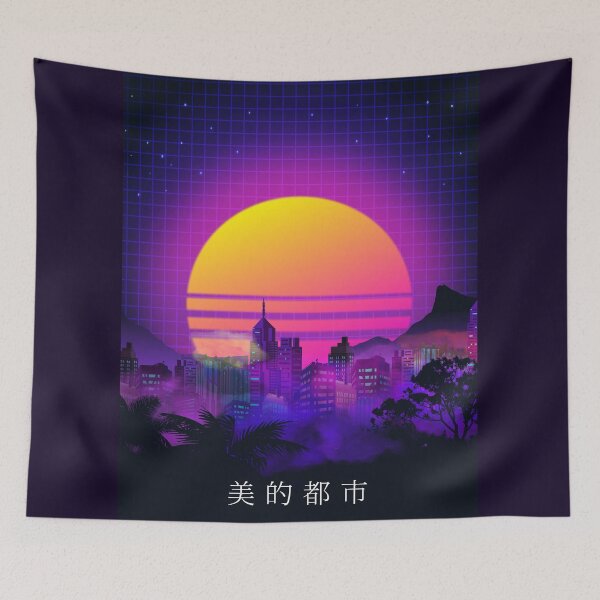 Item preview, City Skyline 80s Synthwave designed and sold by Ilhamqrov.
