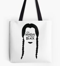 On Wednesday We Wear Black Tote Bag