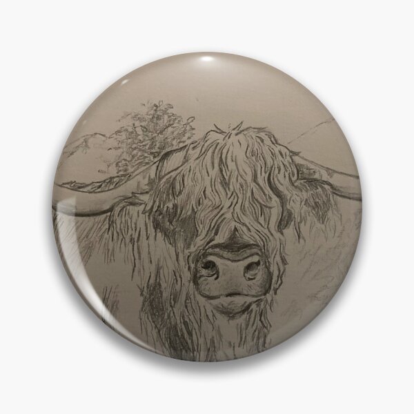 Item preview, Long Horn Cow Sketch  designed and sold by pennypaintsart.