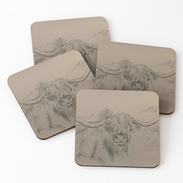 Item preview, Long Horn Cow Sketch  designed and sold by pennypaintsart.