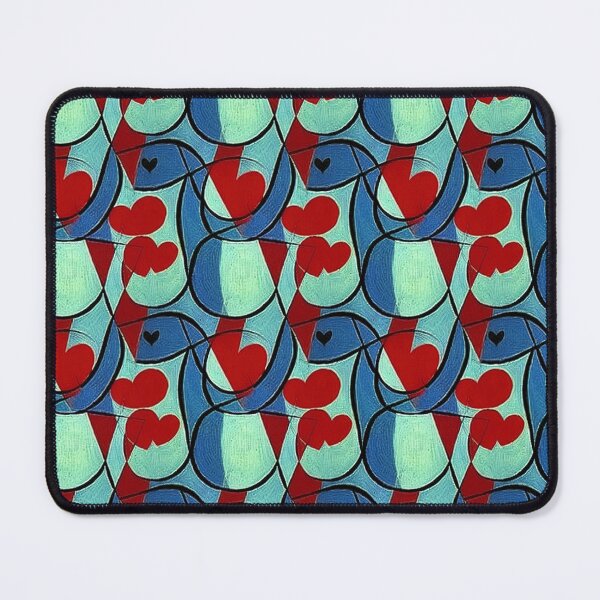 Item preview, Red and Blue - Overlapping Shapes - Hearts  designed and sold by FloralZoo.
