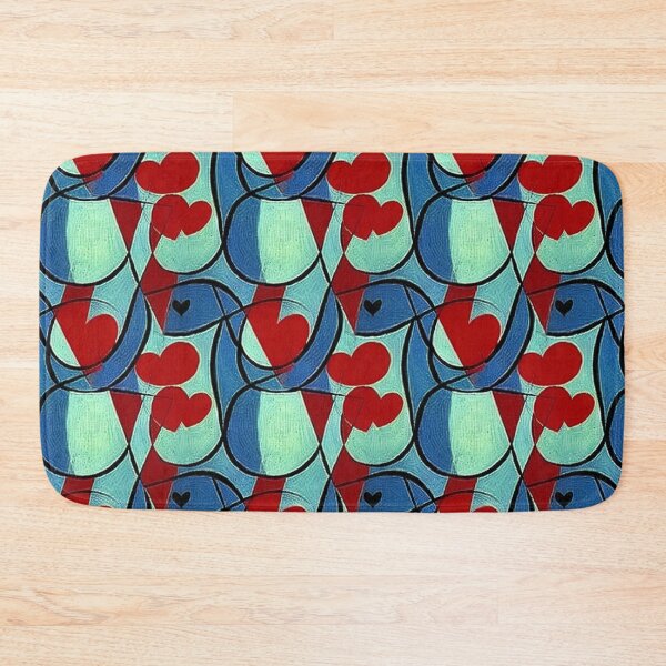 Item preview, Red and Blue - Overlapping Shapes - Hearts  designed and sold by FloralZoo.