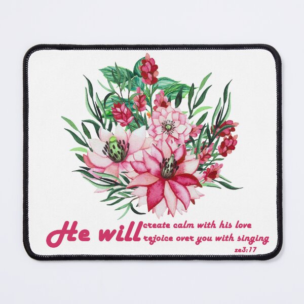 Item preview, He will create calm with his love; he will rejoice over you with singing. designed and sold by Sheen-designs.