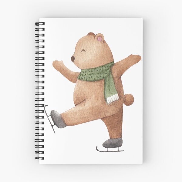 Item preview, Watercolor winter bear with ice skate designed and sold by JAG2B.