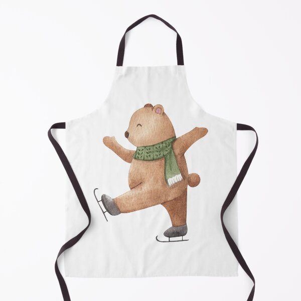 Item preview, Watercolor winter bear with ice skate designed and sold by JAG2B.