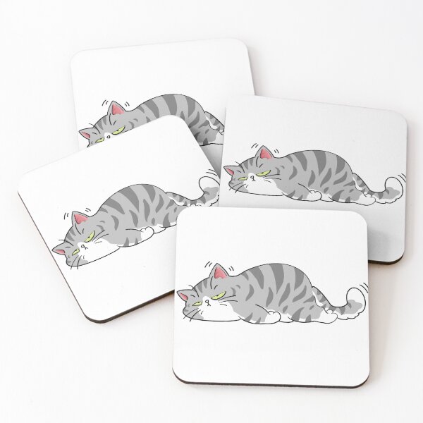 Item preview, Lazy gray fat cat is sleeping. designed and sold by DestinyComplex.