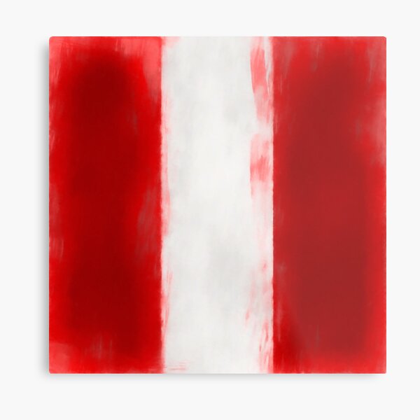 Peru Flag Reworked No. 1, Series 1 Metal Print