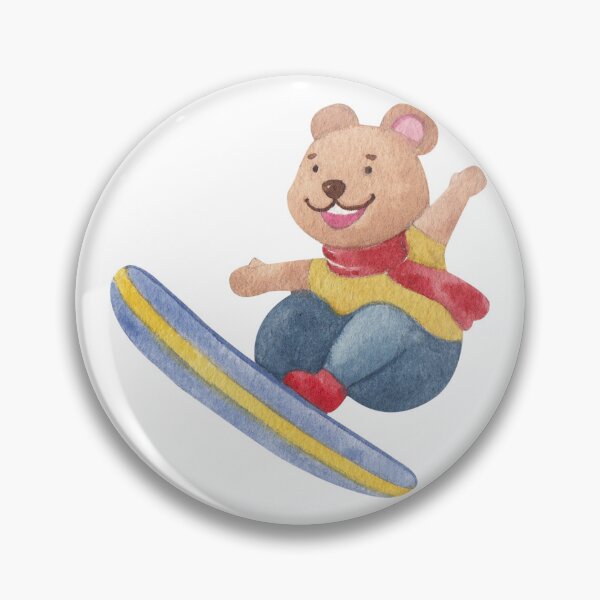 Item preview, Watercolor bear with snowboard designed and sold by JAG2B.