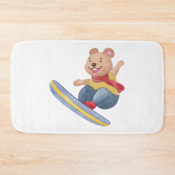 Item preview, Watercolor bear with snowboard designed and sold by JAG2B.
