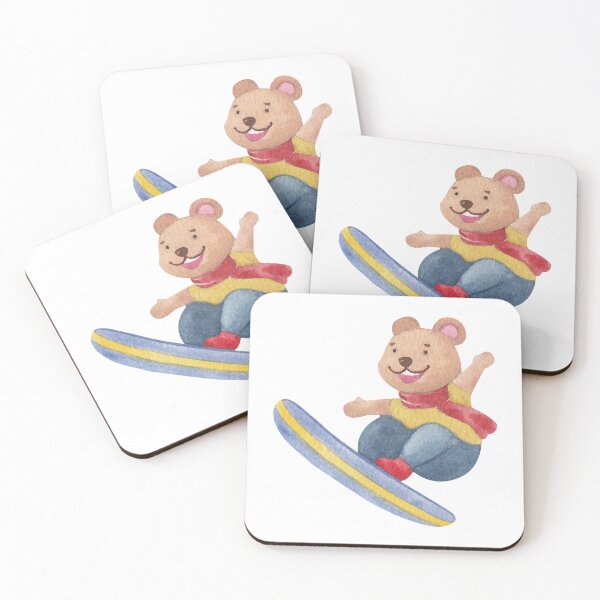 Item preview, Watercolor bear with snowboard designed and sold by JAG2B.