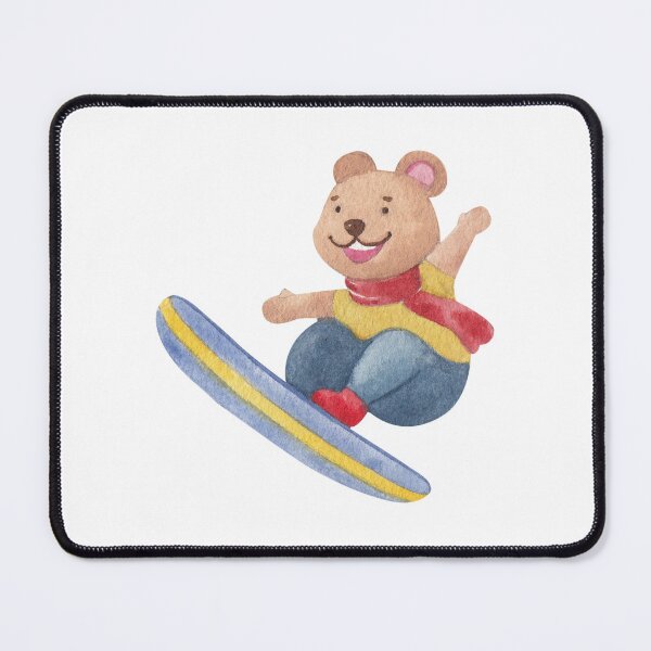 Item preview, Watercolor bear with snowboard designed and sold by JAG2B.