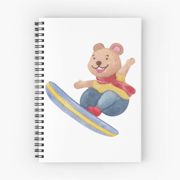 Item preview, Watercolor bear with snowboard designed and sold by JAG2B.