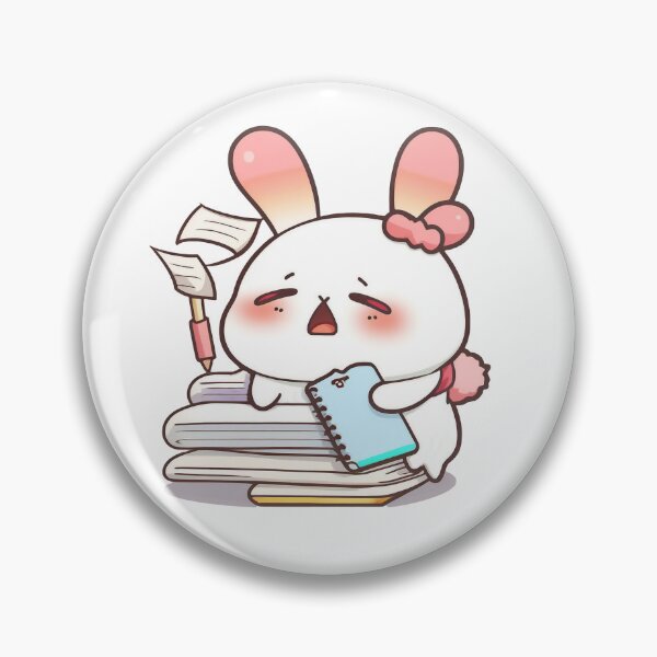 Item preview, Cute Bunny | The Struggle is real | sticker designed and sold by Depressed-Bunny.