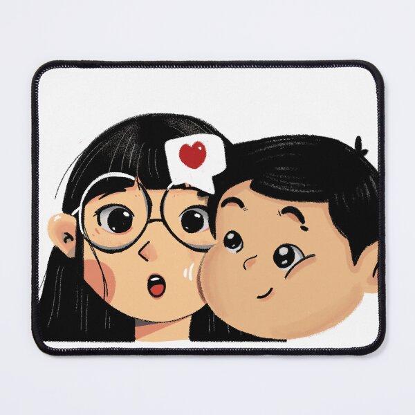 Item preview, valentine couple cute illustration designed and sold by ICanSee80.
