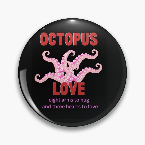 Item preview, Octopus Love eight arms to hug and three hearts to love designed and sold by ChanelleFyve.