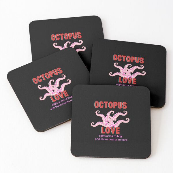 Item preview, Octopus Love eight arms to hug and three hearts to love designed and sold by ChanelleFyve.