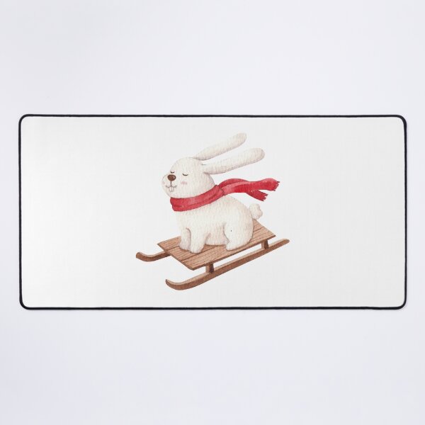 Item preview, Watercolor bunny on the sledge designed and sold by JAG2B.