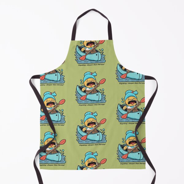 Item preview, Kayaker paddles kayak on the river, Kayak: cheaper than therapy! designed and sold by pixeldizajn.