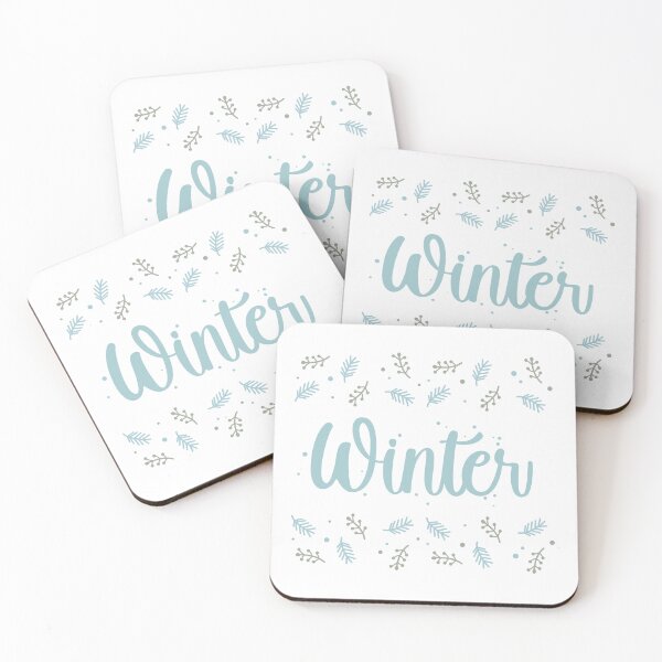 Item preview, winter, blue, white, cold country, sheet, flakes, writing, leaves, designed and sold by JAG2B.