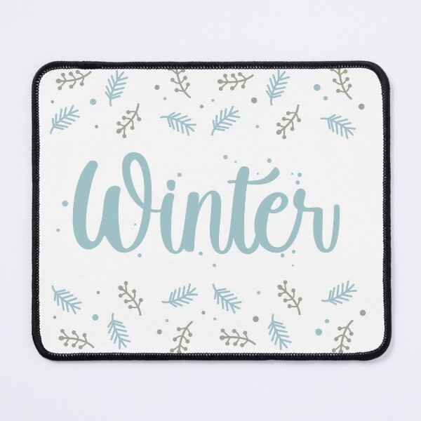 Item preview, winter, blue, white, cold country, sheet, flakes, writing, leaves, designed and sold by JAG2B.