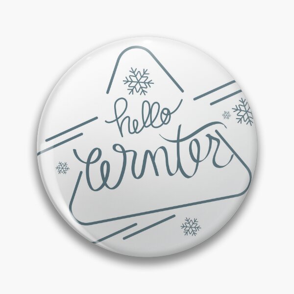 Item preview, triangle with hello winter inscription and snowflakes designed and sold by JAG2B.