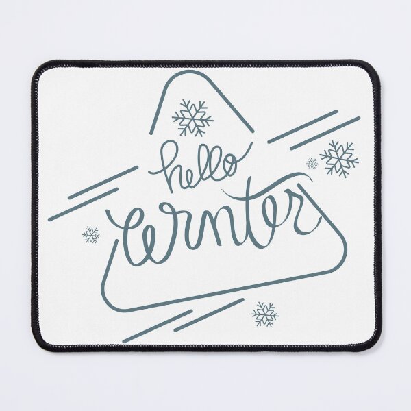 Item preview, triangle with hello winter inscription and snowflakes designed and sold by JAG2B.