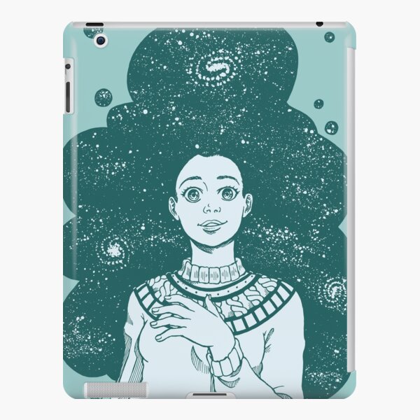 Space Hair - turquois iPad Snap Case