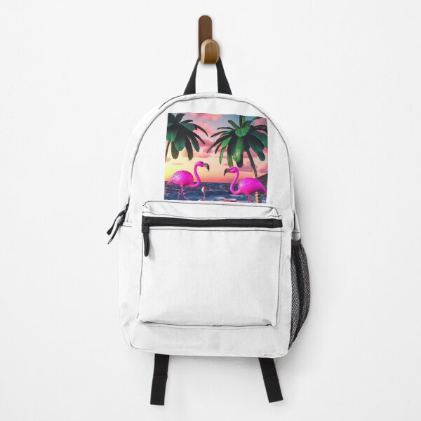 Item preview, Pink flamingo beach coffee designed and sold by VibrantThemes.
