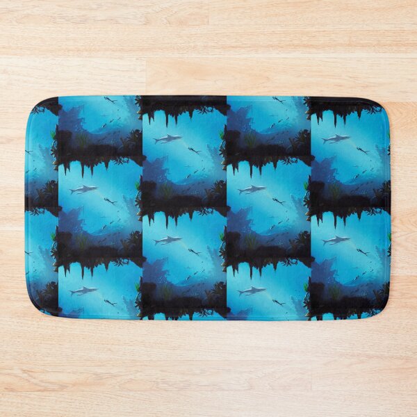 Item preview, underwater shark and diver designed and sold by shokA Design.
