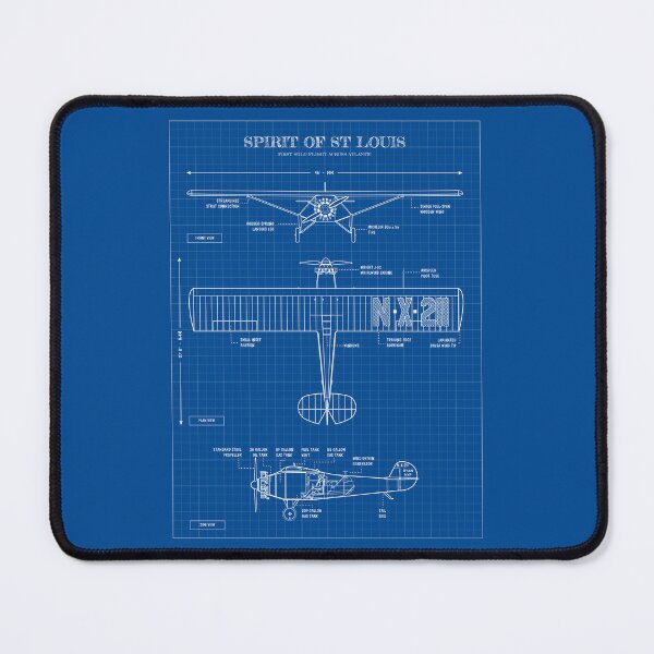 Item preview, Spirit of St. Louis .Vertical (Blueprint - Vertical) designed and sold by BGALAXY.