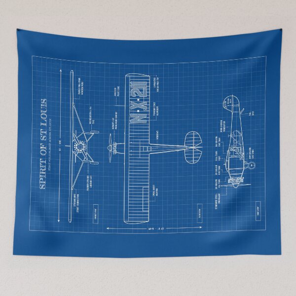Item preview, Spirit of St. Louis .Vertical (Blueprint - Vertical) designed and sold by BGALAXY.
