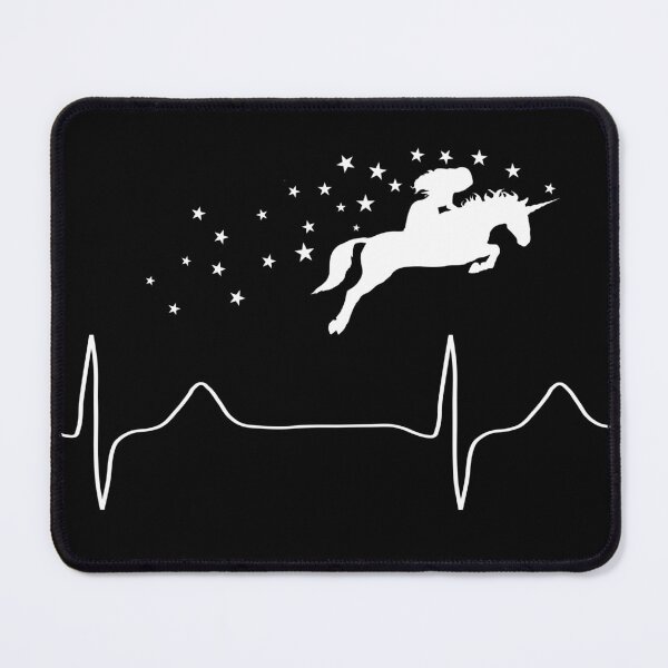 Item preview, My heart beats for unicorn riding (white for dark background) designed and sold by Jeeb-Arts.